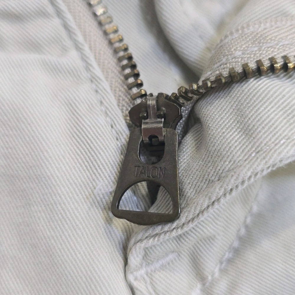 VTG Polo Ralph Lauren Bermuda Chino Shorts Drawstring Talon Zip Flap Pockets 35 - Picture 12 of 15